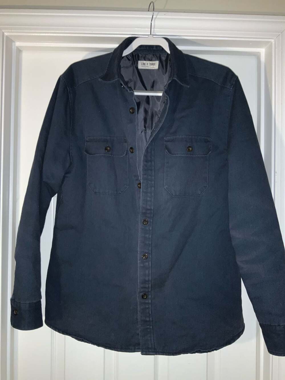Line of Trade Men's Cotton Twill Quilted Lined Shirt Jacket